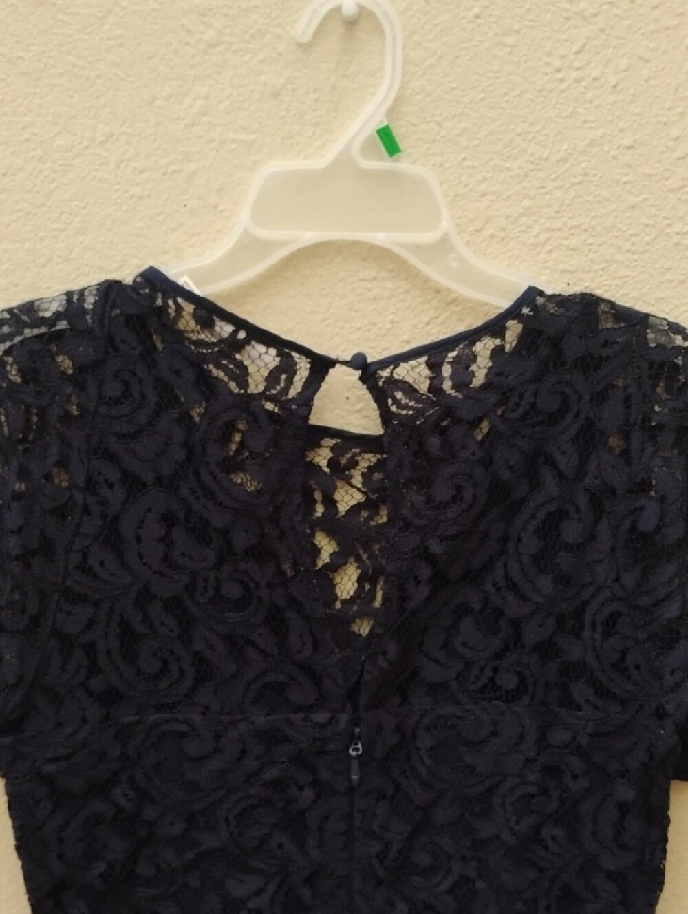 eva mendes for New York & Company Navy Lace Fit-and-Flare Dress - Picture 4 of 5